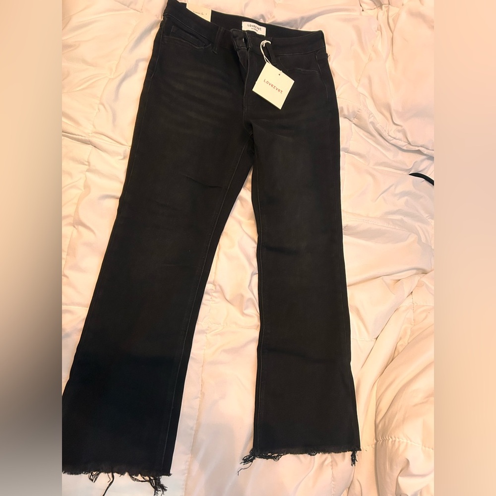 Lovervet Women's Black Flare Jeans